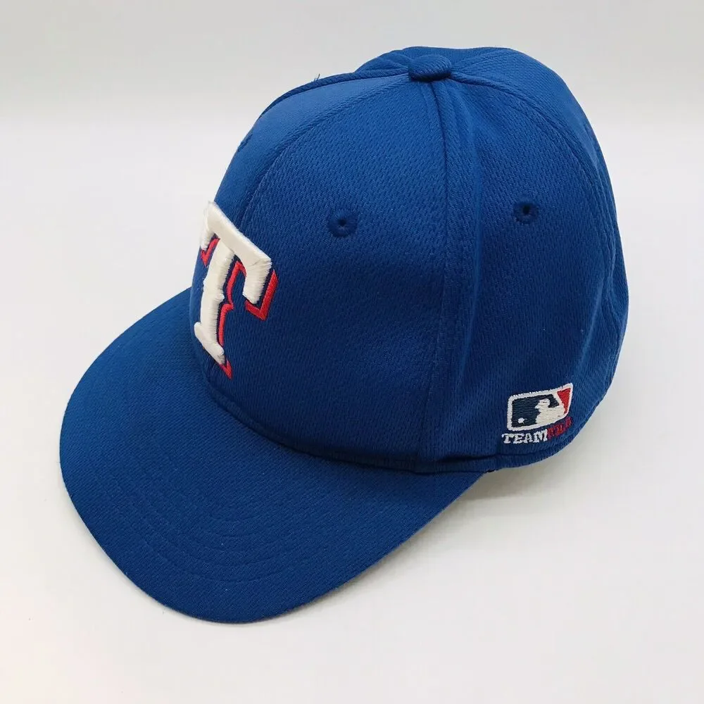 Texas Rangers Official MLB Youth Ball Cap OC Sports Blue Logo Mesh Strapback Hat